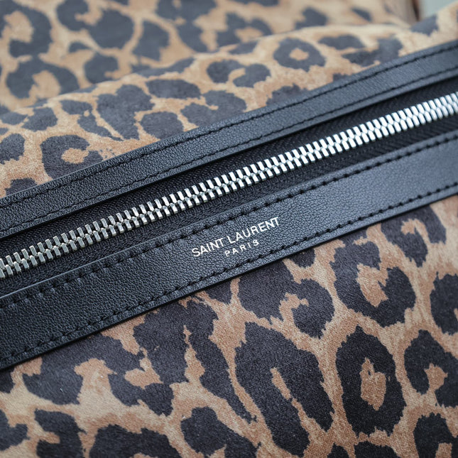 CITY BACKPACK 38 IN LEOPARD PRINT VELVET