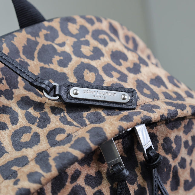 CITY BACKPACK 38 IN LEOPARD PRINT VELVET