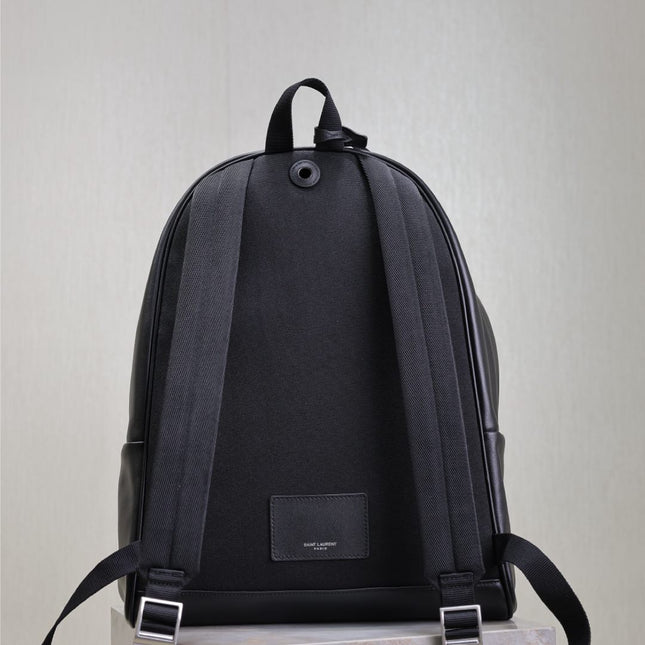 CITY BACKPACK 38 IN BLACK CALFSKIN