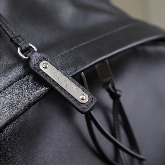 CITY BACKPACK 38 IN BLACK CALFSKIN