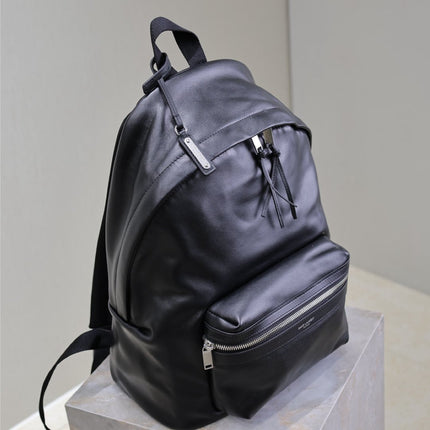 CITY BACKPACK 35 IN BLACK CALFSKIN