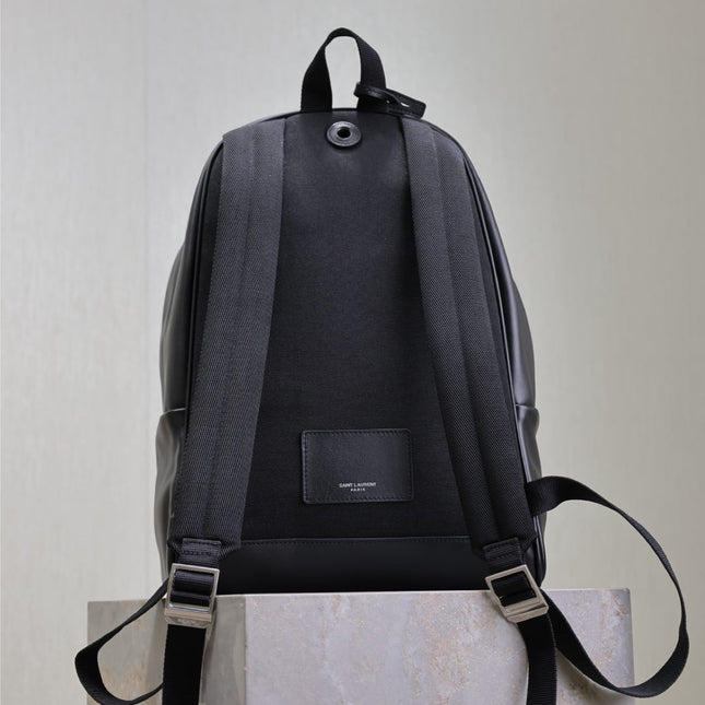CITY BACKPACK 35 IN BLACK CALFSKIN