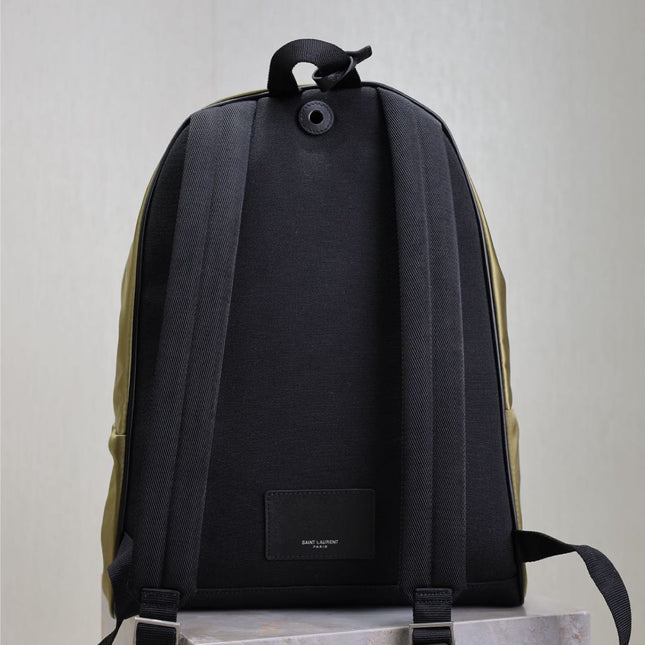 CITY BACKPACK 38 IN MOSS GREEN SILK