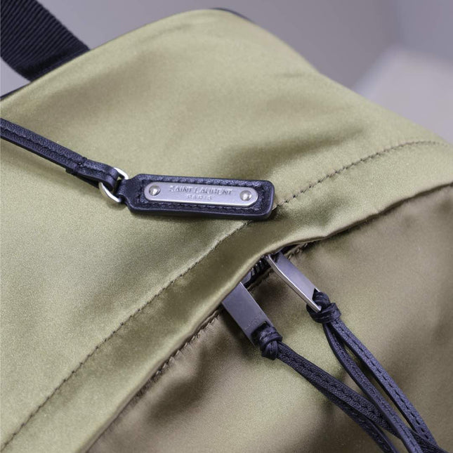 CITY BACKPACK 38 IN MOSS GREEN SILK