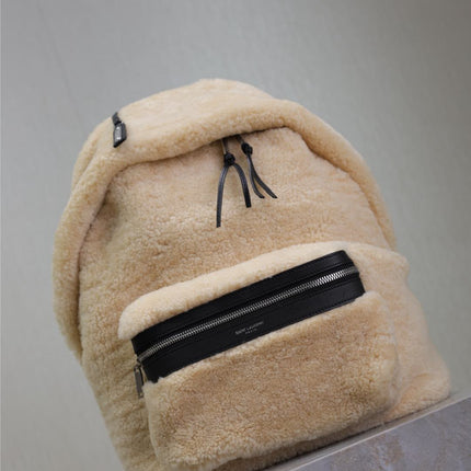 CITY BACKPACK 35 IN BEIGE SHEARLING