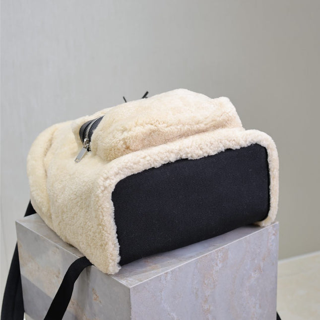 CITY BACKPACK 35 IN BEIGE SHEARLING