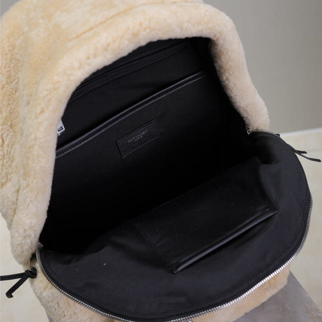 CITY BACKPACK 35 IN BEIGE SHEARLING