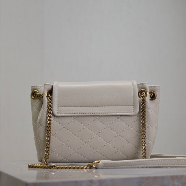 MINI NOLITA BAG 18 IN WHITE LAMBSKIN COPPER HARDWARE