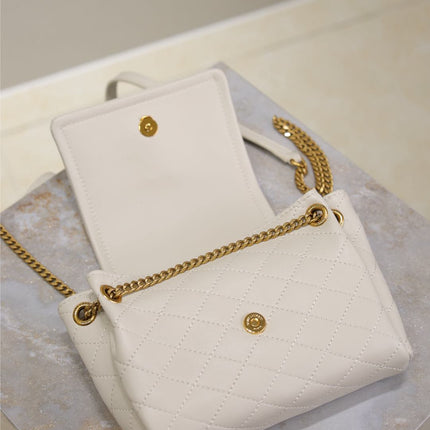 MINI NOLITA BAG 18 IN WHITE LAMBSKIN COPPER HARDWARE