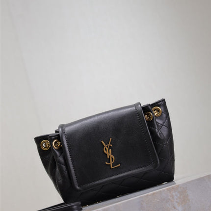 MINI NOLITA BAG 18 IN BLACK LAMBSKIN COPPER HARDWARE