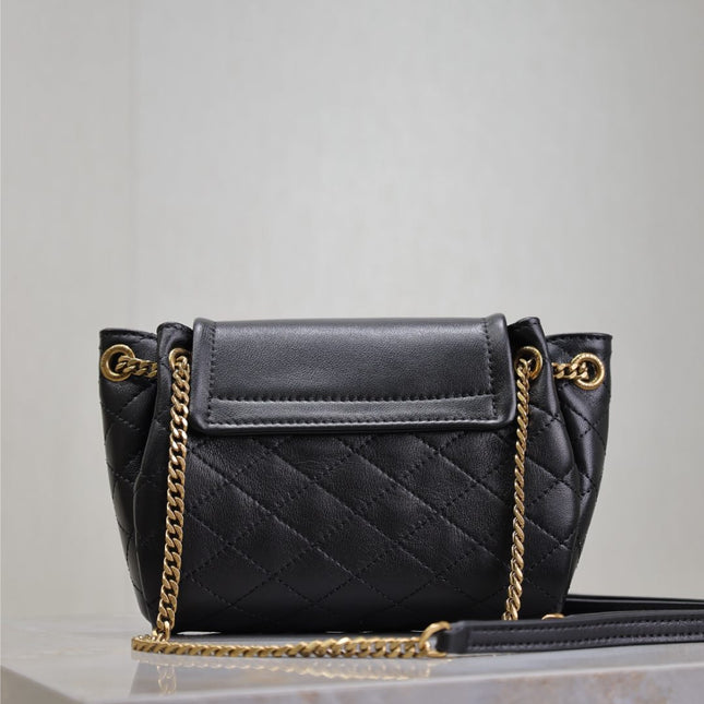 MINI NOLITA BAG 18 IN BLACK LAMBSKIN COPPER HARDWARE