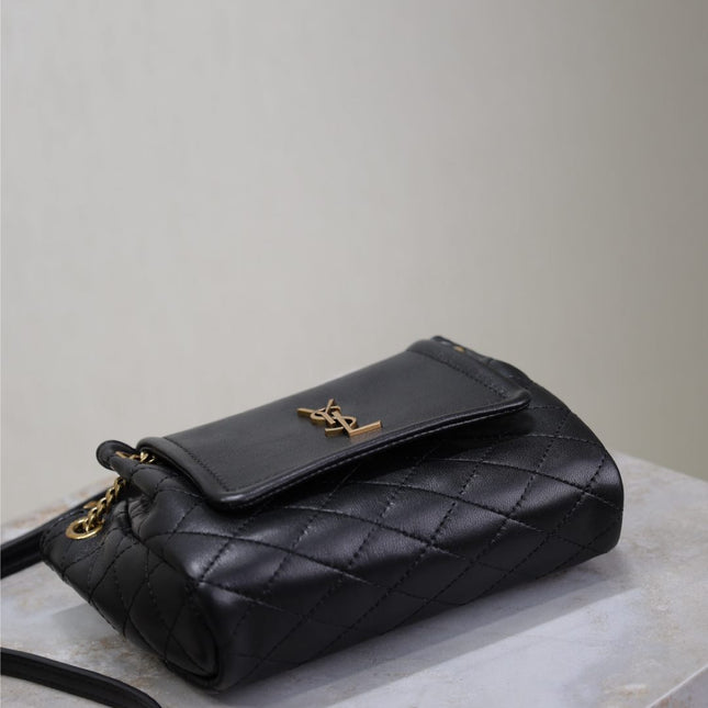 MINI NOLITA BAG 18 IN BLACK LAMBSKIN COPPER HARDWARE