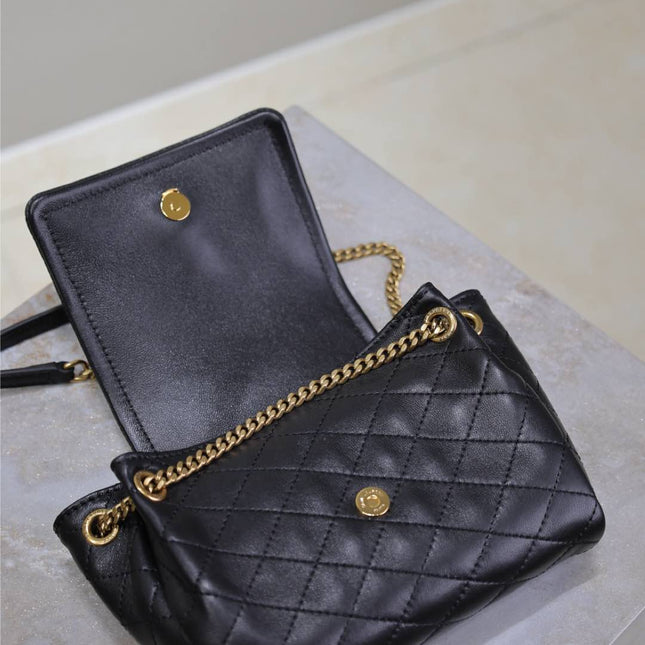 MINI NOLITA BAG 18 IN BLACK LAMBSKIN COPPER HARDWARE