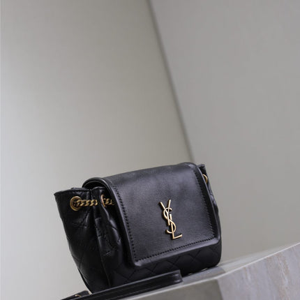 MINI NOLITA BAG 18 IN BLACK LAMBSKIN COPPER HARDWARE
