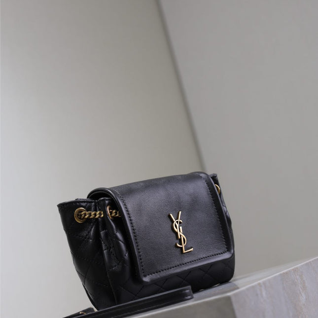 MINI NOLITA BAG 18 IN BLACK LAMBSKIN COPPER HARDWARE