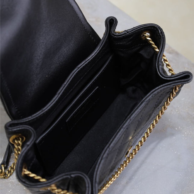 MINI NOLITA BAG 18 IN BLACK LAMBSKIN COPPER HARDWARE
