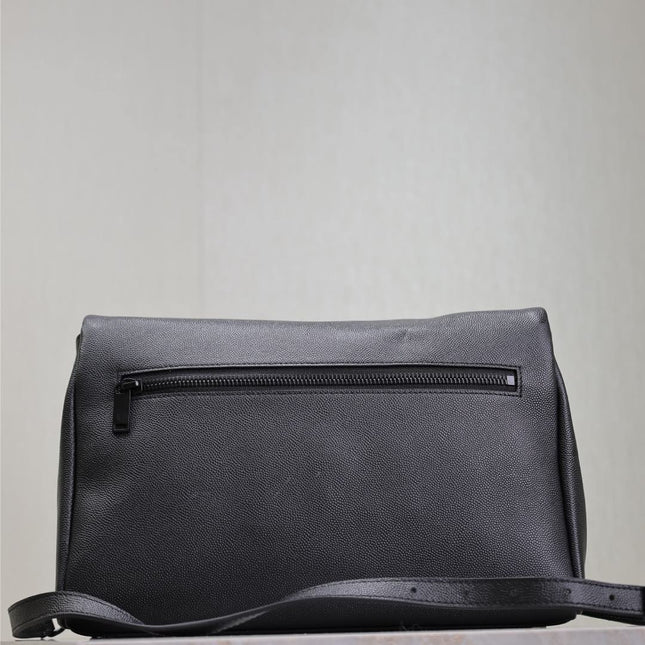 WEST HOLLYWOOD BAG 28 IN BLACK CALFSKIN BLACK HARDWARE