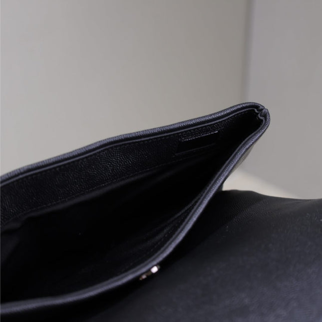 WEST HOLLYWOOD BAG 28 IN BLACK CALFSKIN BLACK HARDWARE