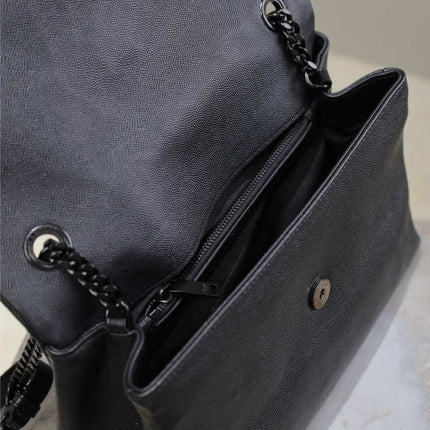 WEST HOLLYWOOD BAG 28 IN BLACK CALFSKIN BLACK HARDWARE