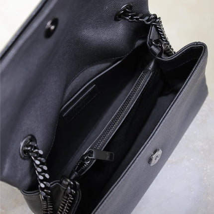 WEST HOLLYWOOD SMALL BAG 24 IN BLACK CALFSKIN BLACK HARDWARE