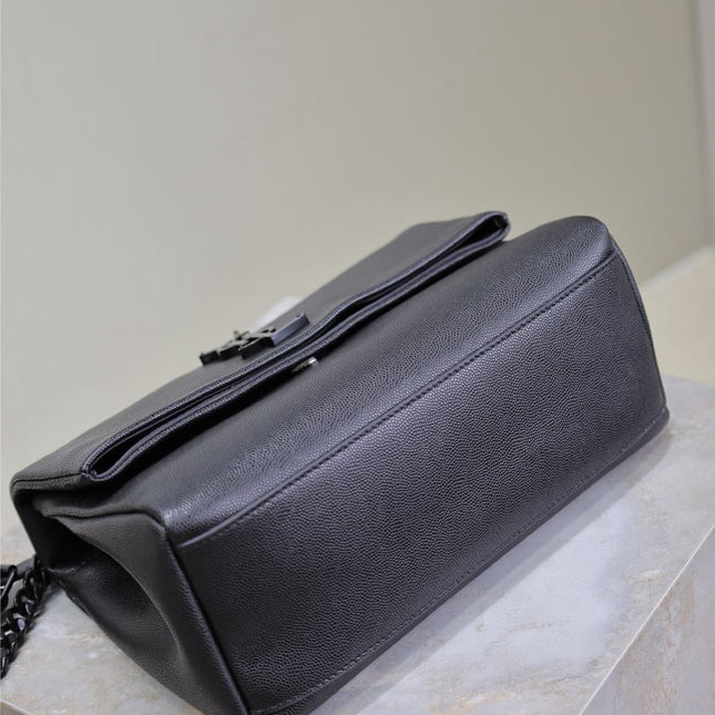 WEST HOLLYWOOD SMALL BAG 24 IN BLACK CALFSKIN BLACK HARDWARE