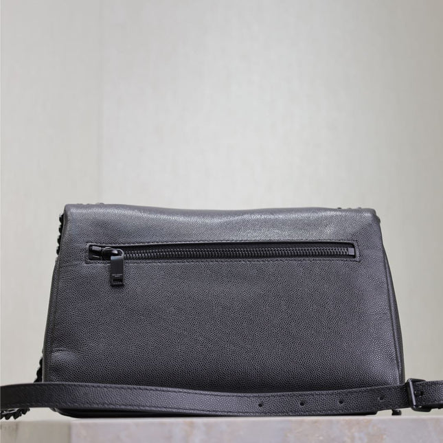 WEST HOLLYWOOD SMALL BAG 24 IN BLACK CALFSKIN BLACK HARDWARE