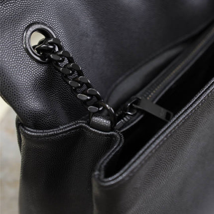 WEST HOLLYWOOD SMALL BAG 24 IN BLACK CALFSKIN BLACK HARDWARE