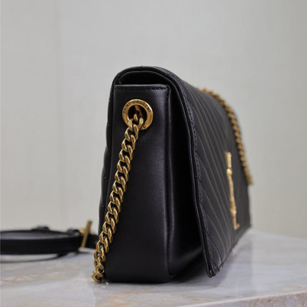 KATE 99 MEDIUM BAG 26 IN BLACK QUILTED NAPPA CALFSKIN COPPER HARDWARE