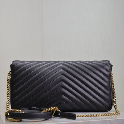 KATE 99 MEDIUM BAG 26 IN BLACK QUILTED NAPPA CALFSKIN COPPER HARDWARE