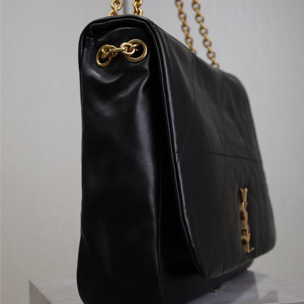 JAMIE 4.3 LARGE BAG 43 IN BLACK LAMBSKIN GOLD HARDWARE