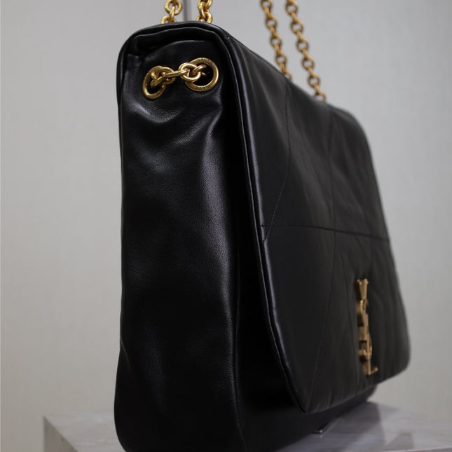 JAMIE 4.3 LARGE BAG 43 IN BLACK LAMBSKIN GOLD HARDWARE
