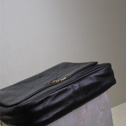 JAMIE 4.3 LARGE BAG 43 IN BLACK LAMBSKIN GOLD HARDWARE