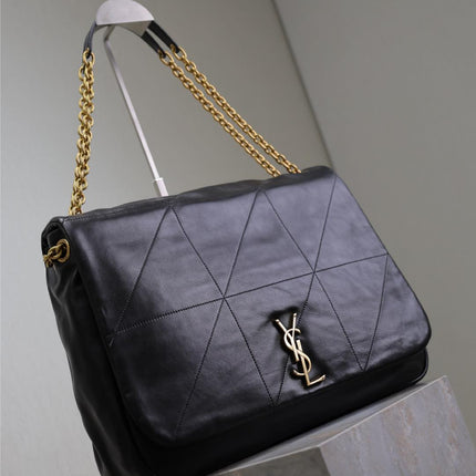 JAMIE 4.3 LARGE BAG 43 IN BLACK LAMBSKIN GOLD HARDWARE