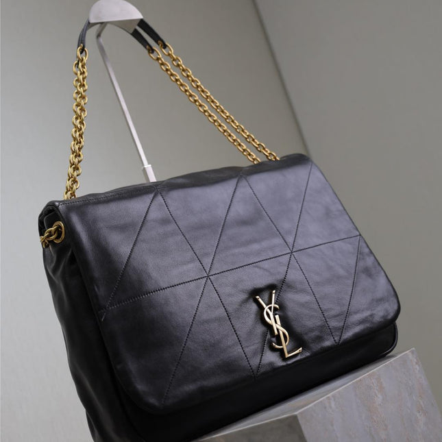 JAMIE 4.3 LARGE BAG 43 IN BLACK LAMBSKIN GOLD HARDWARE