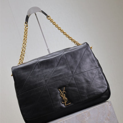 JAMIE 4.3 LARGE BAG 43 IN BLACK LAMBSKIN GOLD HARDWARE