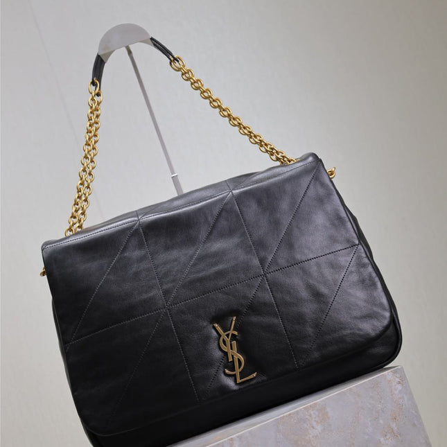 JAMIE 4.3 LARGE BAG 43 IN BLACK LAMBSKIN GOLD HARDWARE