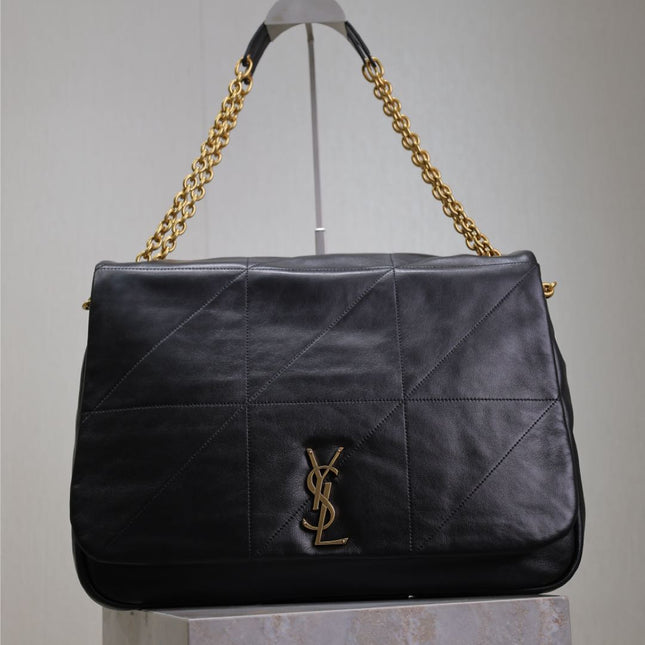 JAMIE 4.3 LARGE BAG 43 IN BLACK LAMBSKIN GOLD HARDWARE