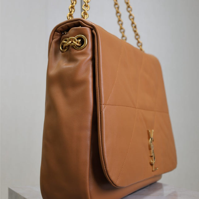 JAMIE 4.3 LARGE BAG 43 IN BRONZE BROWN SMOOTH LAMBSKIN GOLD HARDWARE