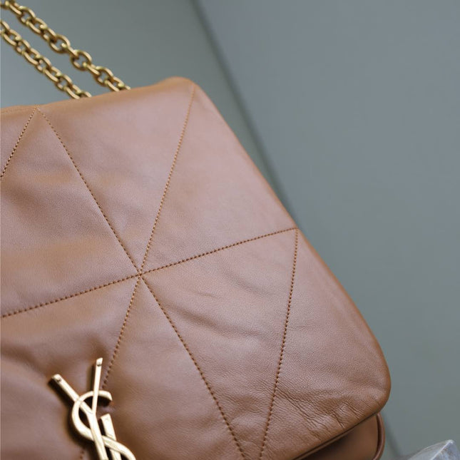 JAMIE 4.3 LARGE BAG 43 IN BRONZE BROWN SMOOTH LAMBSKIN GOLD HARDWARE