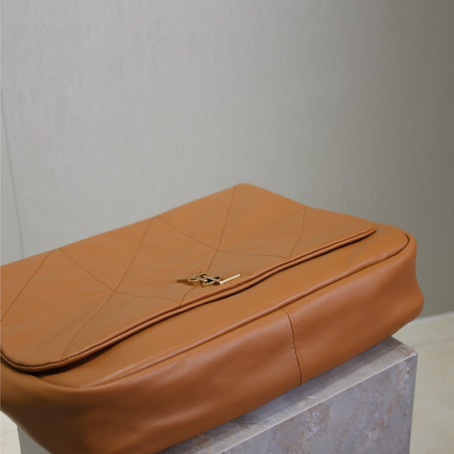 JAMIE 4.3 LARGE BAG 43 IN BRONZE BROWN SMOOTH LAMBSKIN GOLD HARDWARE