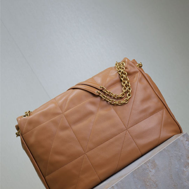 JAMIE 4.3 LARGE BAG 43 IN BRONZE BROWN SMOOTH LAMBSKIN GOLD HARDWARE