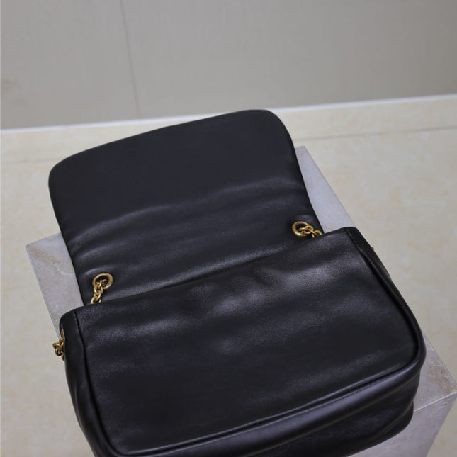 JAMIE 4.3 SMALL BAG 25 IN BLACK LAMBSKIN GOLD HARDWARE