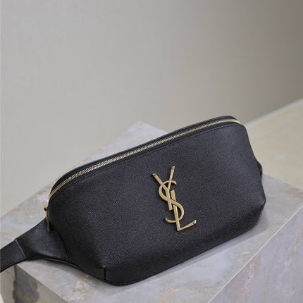 CLASSIC CROSSBODY BAG 25 IN BLACK CAVIAR LEATHER GOLD LOGO