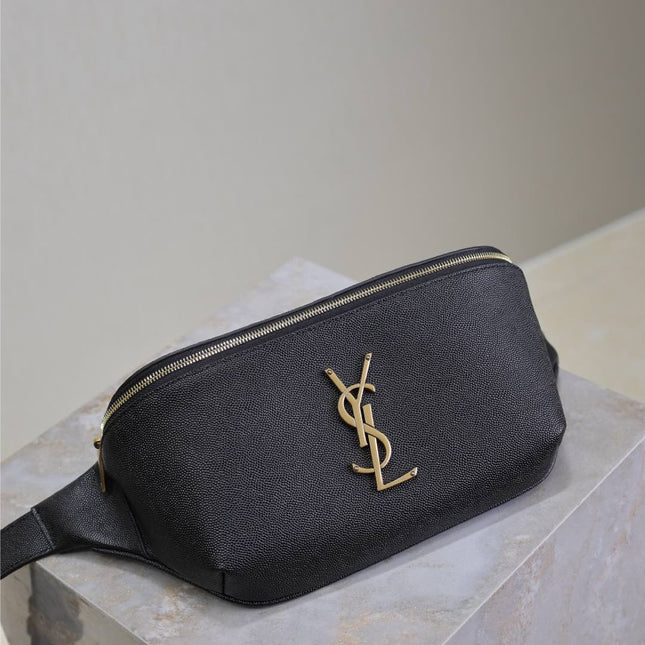 CLASSIC CROSSBODY BAG 25 IN BLACK CAVIAR LEATHER GOLD LOGO