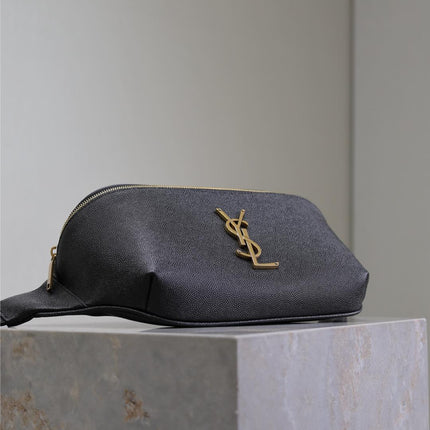 CLASSIC CROSSBODY BAG 25 IN BLACK CAVIAR LEATHER GOLD LOGO