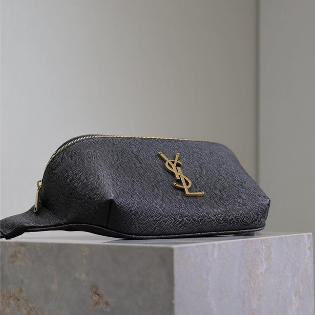 CLASSIC CROSSBODY BAG 25 IN BLACK CAVIAR LEATHER GOLD LOGO