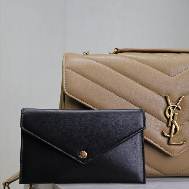 LOULOU MEDIUM 29 IN MILK TEA SHEEPSKIN GOLD HARDWARE