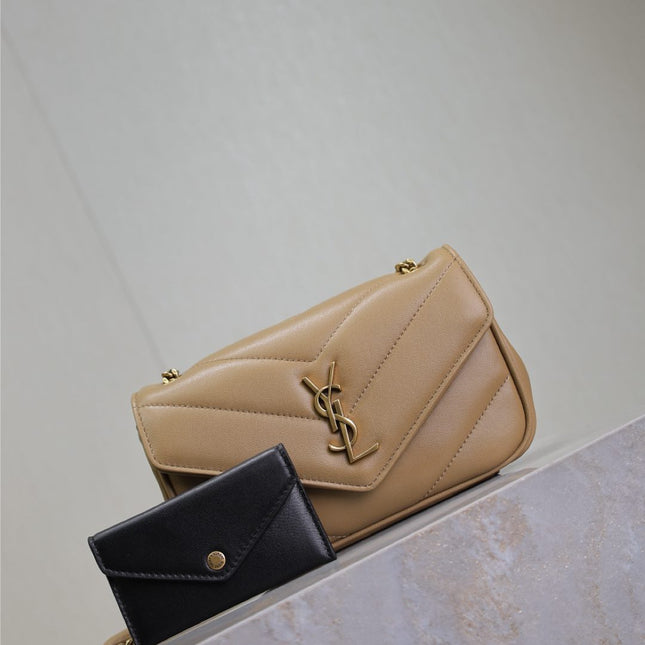 LOULOU MINI 20 IN MILK TEA SHEEPSKIN GOLD HARDWARE