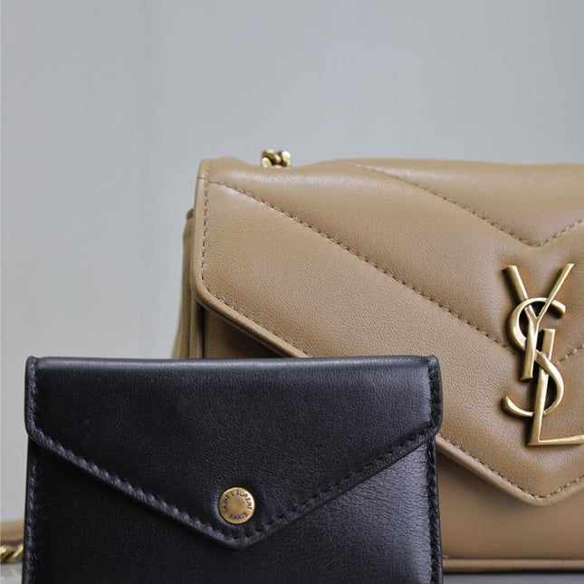 LOULOU MINI 20 IN MILK TEA SHEEPSKIN GOLD HARDWARE