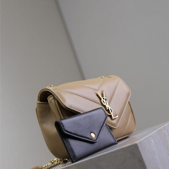 LOULOU MINI 20 IN MILK TEA SHEEPSKIN GOLD HARDWARE